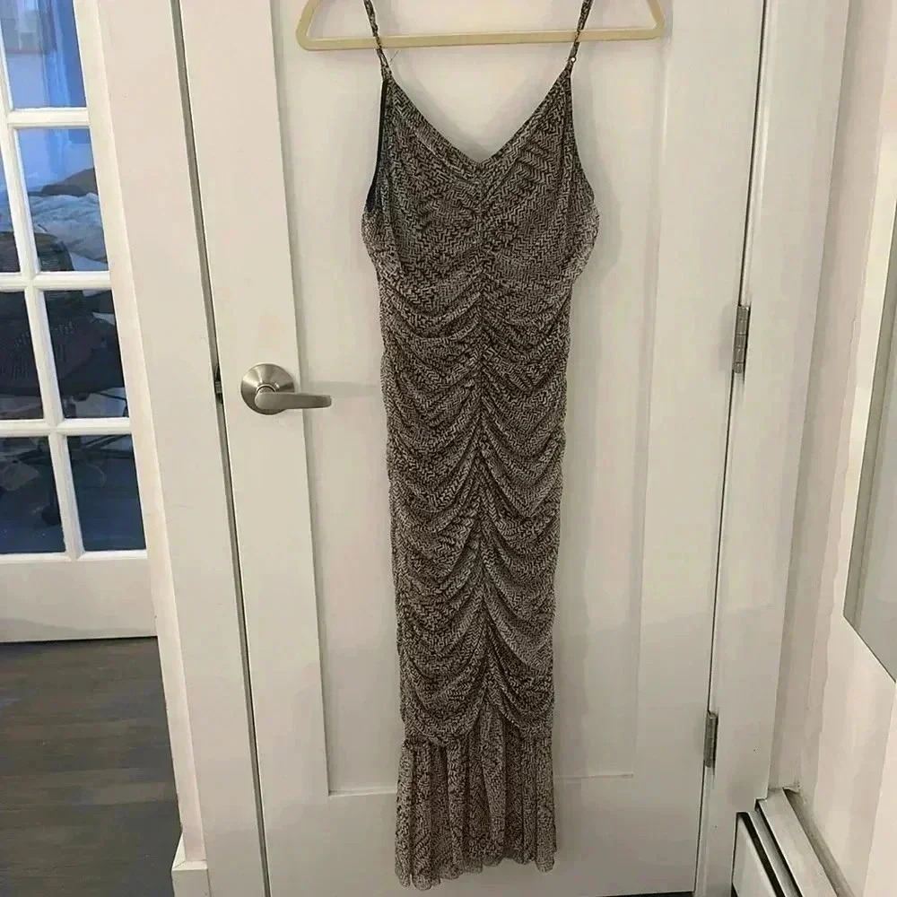 Yasmeen Ruched Midi Bodycon Dress